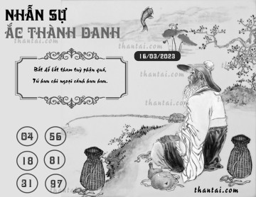 NHẪN SỰ ẮC THÀNH DANH 16/03/2023