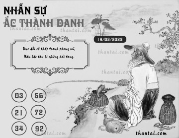 NHẪN SỰ ẮC THÀNH DANH 19/03/2023