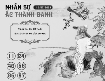 NHẪN SỰ ẮC THÀNH DANH 10/07/2023