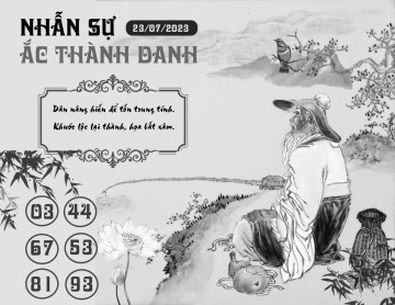 NHẪN SỰ ẮC THÀNH DANH 23/07/2023