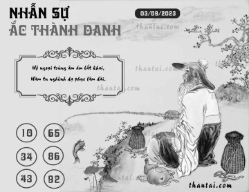 NHẪN SỰ ẮC THÀNH DANH 03/09/2023