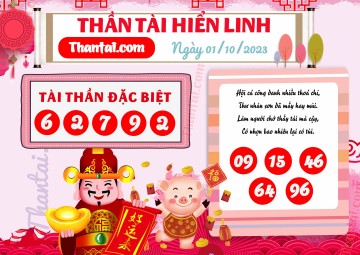 THẦN TÀI HIỂN LINH 01/10/2023