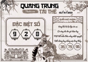 QUANG TRUNG TÁI THẾ 02/10/2023