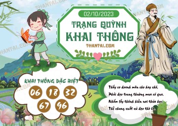 Trạng Quỳnh Khai Thông 02/10/2023