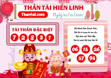 THẦN TÀI HIỂN LINH 03/10/2023