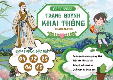 Trạng Quỳnh Khai Thông 03/10/2023