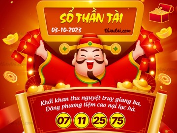 SỔ THẦN TÀI 03/10/2023