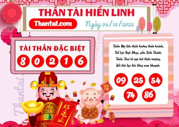 THẦN TÀI HIỂN LINH 04/10/2023