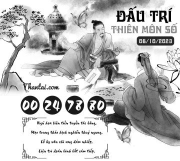 ĐẤU TRÍ THIÊN MÔN SỐ 06/10/2023