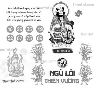 NGŨ LÔI THIÊN VƯƠNG 05/10/2023