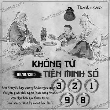 KHỔNG TỬ TIÊN MINH SỐ 06/10/2023