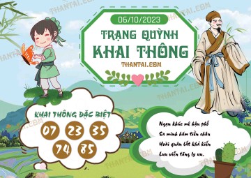 Trạng Quỳnh Khai Thông 06/10/2023