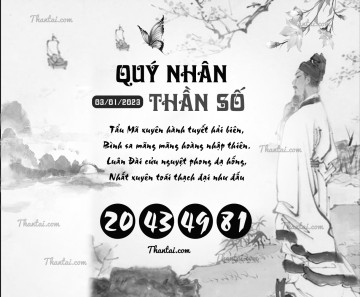 QUÝ NHÂN THẦN SỐ 03/01/2023