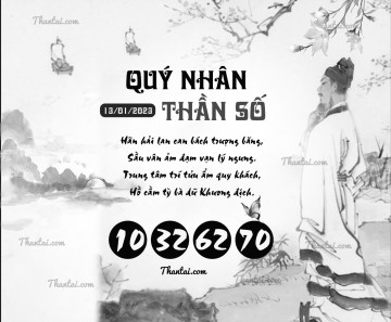 QUÝ NHÂN THẦN SỐ 13/01/2023