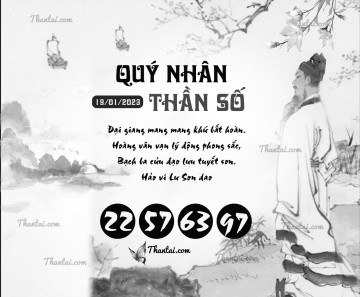 QUÝ NHÂN THẦN SỐ 19/01/2023