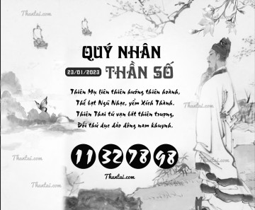 QUÝ NHÂN THẦN SỐ 23/01/2023