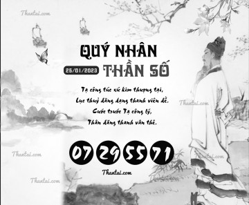 QUÝ NHÂN THẦN SỐ 25/01/2023