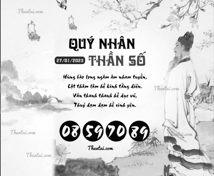 QUÝ NHÂN THẦN SỐ 12/01/2023