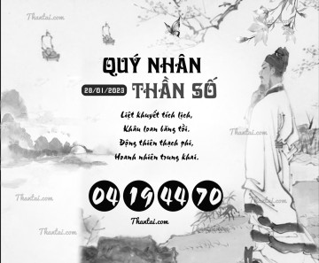 QUÝ NHÂN THẦN SỐ 28/01/2023