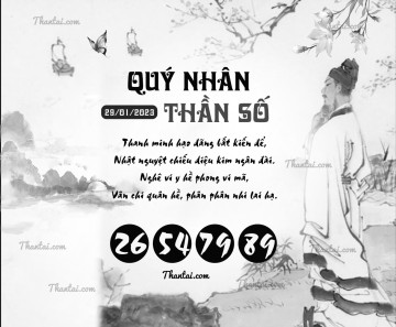 QUÝ NHÂN THẦN SỐ 29/01/2023