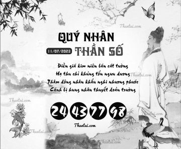 QUÝ NHÂN THẦN SỐ 11/07/2023