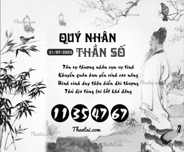 QUÝ NHÂN THẦN SỐ 21/07/2023