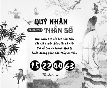 QUÝ NHÂN THẦN SỐ 27/07/2023