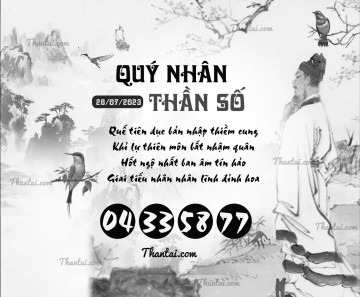 QUÝ NHÂN THẦN SỐ 28/07/2023