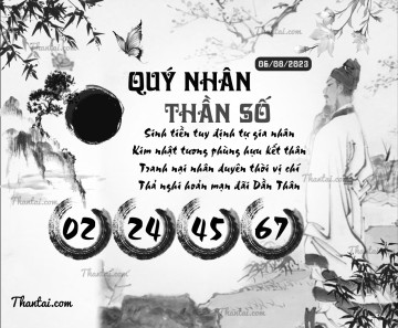 QUÝ NHÂN THẦN SỐ 06/08/2023