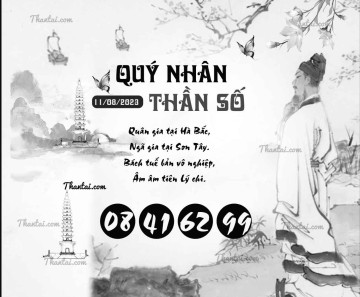 QUÝ NHÂN THẦN SỐ 11/08/2023