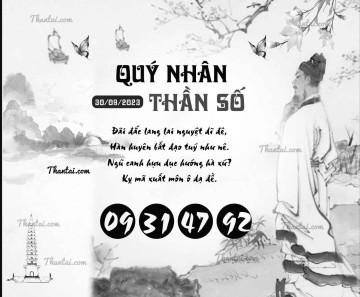 QUÝ NHÂN THẦN SỐ 30/09/2023