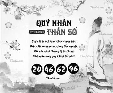 QUÝ NHÂN THẦN SỐ 07/10/2023