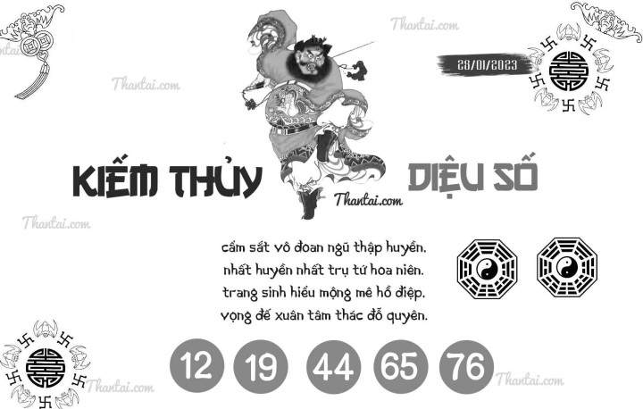 KIẾM THỦY DIỆU SỐ 13/01/2023