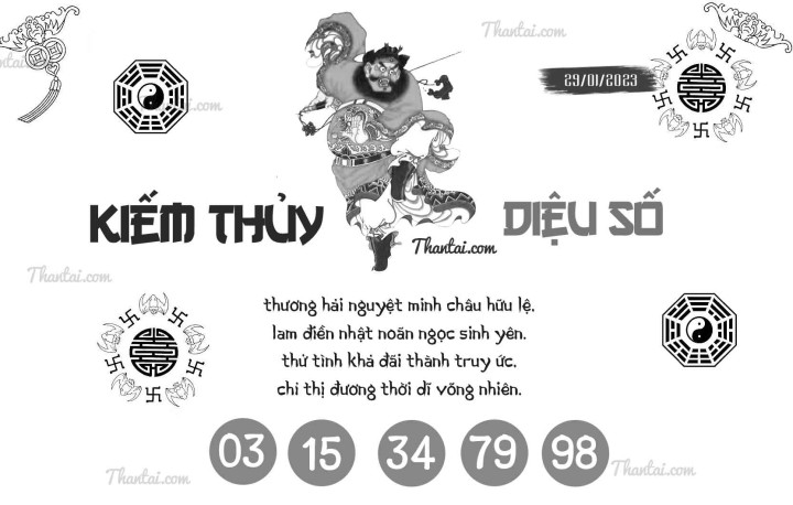 KIẾM THỦY DIỆU SỐ 14/01/2023