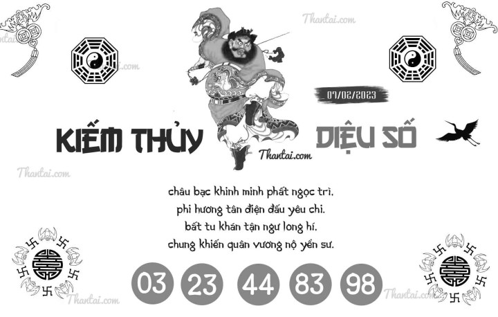 KIẾM THỦY DIỆU SỐ 23/01/2023
