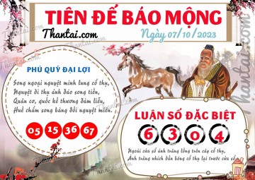 Tiên Đế Báo Mộng 07/10/2023