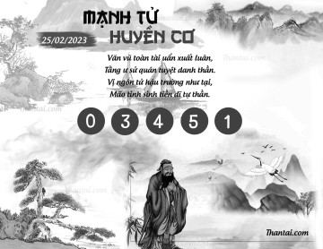 MẠNH TỬ HUYỀN CƠ 25/02/2023