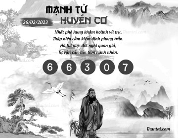 MẠNH TỬ HUYỀN CƠ 26/02/2023