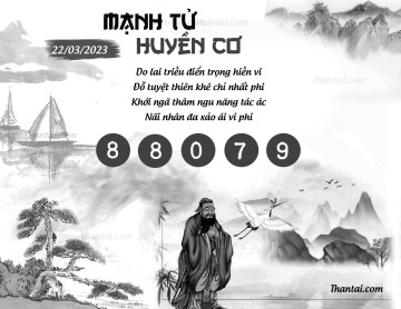 MẠNH TỬ HUYỀN CƠ 22/03/2023