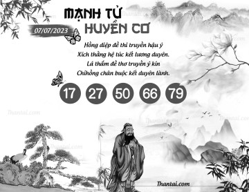 MẠNH TỬ HUYỀN CƠ 07/07/2023