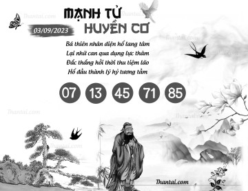 MẠNH TỬ HUYỀN CƠ 03/09/2023