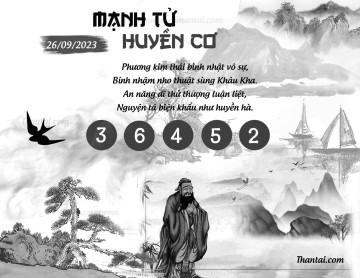 MẠNH TỬ HUYỀN CƠ 26/09/2023