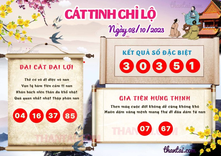 CÁT TINH CHỈ LỘ 23/09/2023
