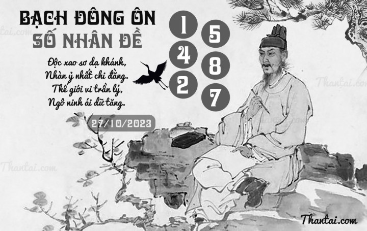 BẠCH ĐÔNG ÔN 12/10/2023