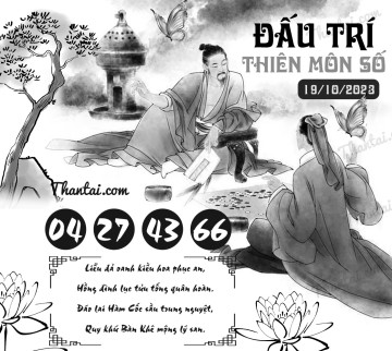 ĐẤU TRÍ THIÊN MÔN SỐ 19/10/2023