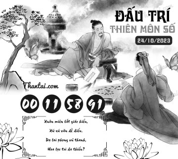 ĐẤU TRÍ THIÊN MÔN SỐ 24/10/2023