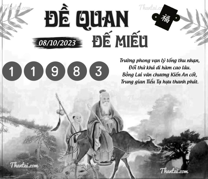 ĐỀ QUAN ĐẾ MIẾU 23/09/2023