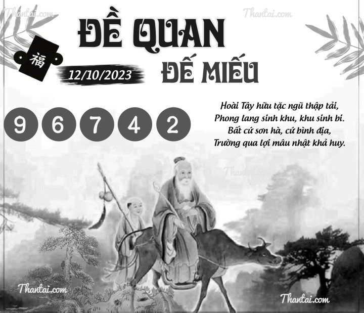 ĐỀ QUAN ĐẾ MIẾU 27/09/2023