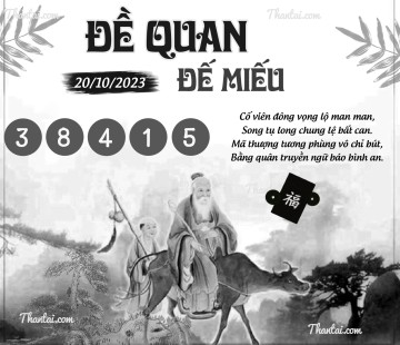 ĐỀ QUAN ĐẾ MIẾU 20/10/2023