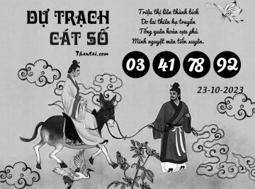 DỰ TRẠCH CÁT SỐ 23/10/2023